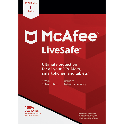 McAfee LiveSafe - 1-Year / 1 Device